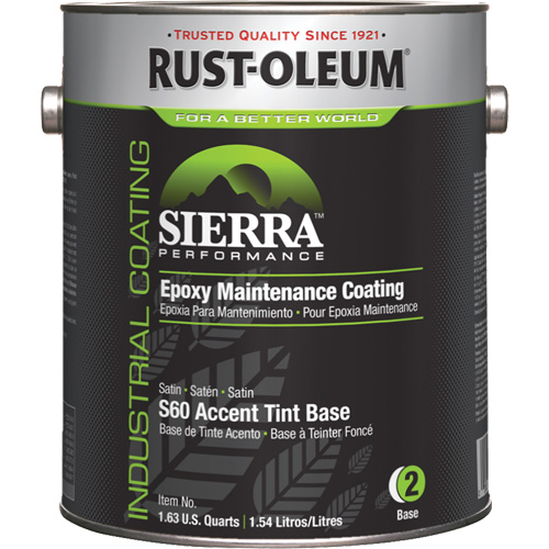 Sierra Performance S60 Water-Based Epoxy Maintenance Coating Accent Base, Gallon, Tint Base Solutions industrielles ALPHA