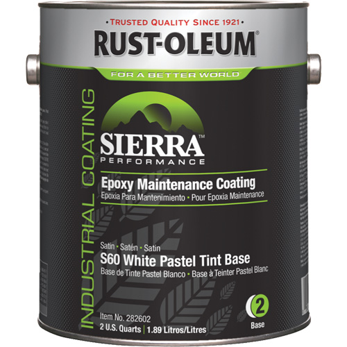 Rev&ecirc;tement dentretien &eacute;poxydique &agrave; base deau Sierra Performance S60 Couche de base pastel, Gallon, Base &agrave; teinter Solutions industrielles ALPHA