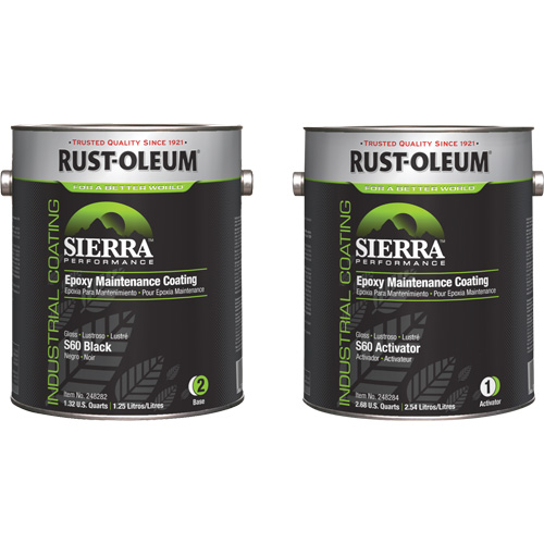 Trousse de rev&ecirc;tement dentretien &eacute;poxydique &agrave; base deau Sierra S60, Gallon, Noir Solutions industrielles ALPHA