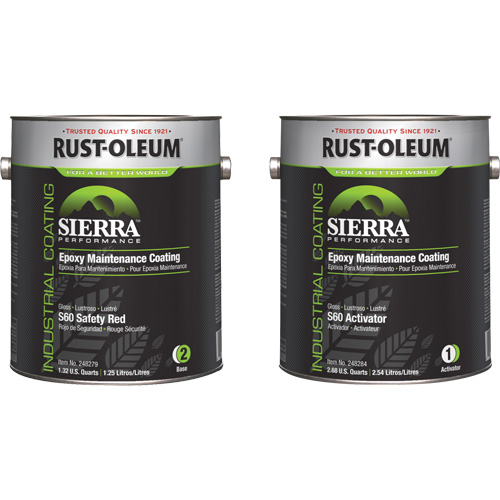 Sierra S60 Water-Based Epoxy Maintenance Coating Kit, Gallon, Red Solutions industrielles ALPHA
