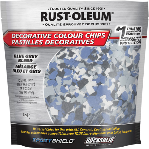 Decorative Colour Chips, 474 g, Bag, Blue Grey Blend Solutions industrielles ALPHA