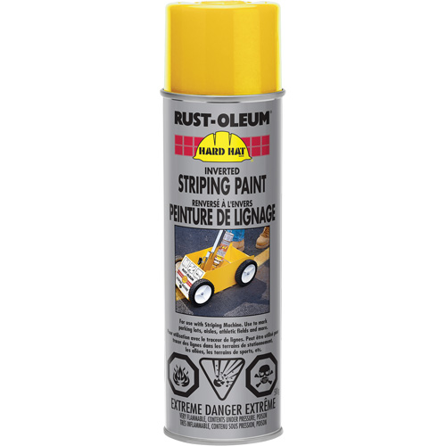 Inverted Striping Paint Spray, Yellow, Aerosol Can Solutions industrielles ALPHA