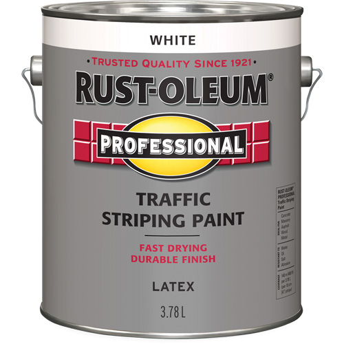Traffic Striping Paint, White, 3.78 L, Jug Solutions industrielles ALPHA