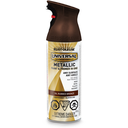 Peinture &agrave; pulv&eacute;riser Universal, Bronze huil&eacute;, M&eacute;tallique, Canette a&eacute;rosol Solutions industrielles ALPHA
