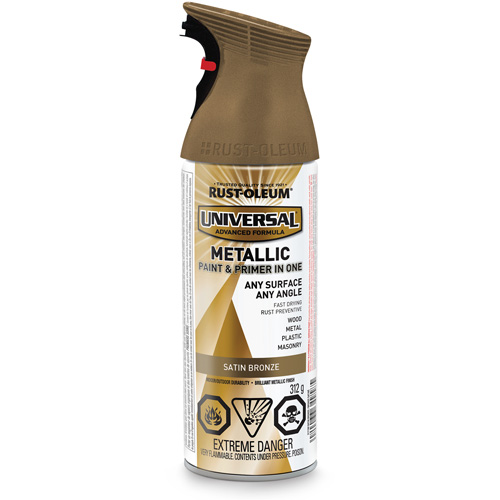Peinture &agrave; pulv&eacute;riser Universal, Bronze, M&eacute;tallique/Satin, Canette a&eacute;rosol Solutions industrielles ALPHA