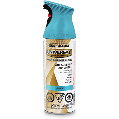 Universal&reg; Enamel Paint & Primer In One, Seaside Blue, Satin, Aerosol Can Solutions industrielles ALPHA