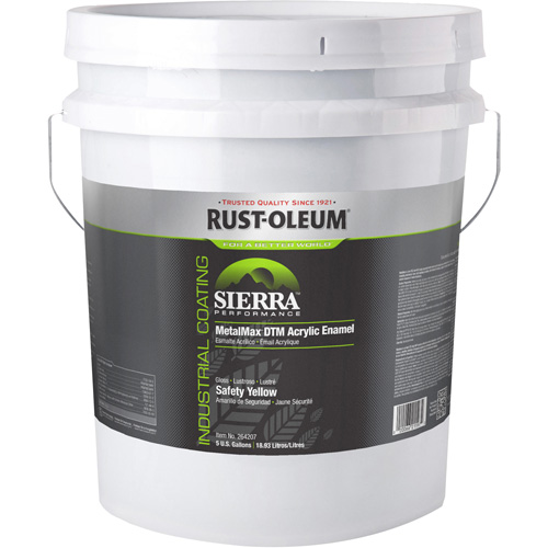 &eacute;mail acrylique DTM Sierra Performance MetalMax Plus, 5 gal., Seau, Jaune Solutions industrielles ALPHA