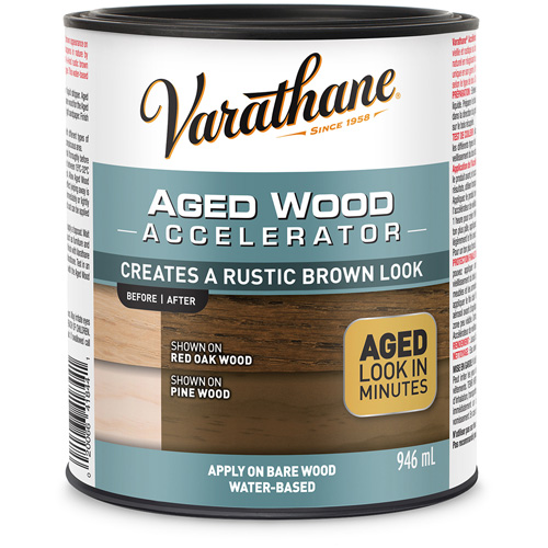 Acc&eacute;l&eacute;rateur de vieillissement du bois Varathane, 946 ml, Brun rustique Solutions industrielles ALPHA