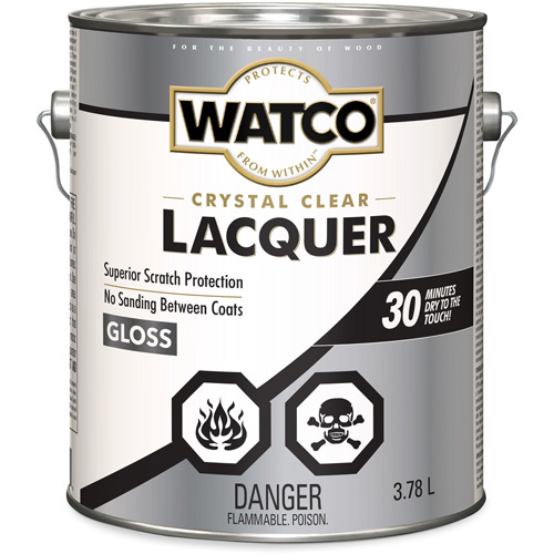 Laque pour bois Watco, 3,78 L, Transparent, Brillant Solutions industrielles ALPHA