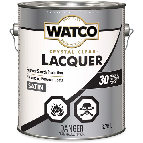 Watco&reg; Lacquer Wood Finish, 3.78 L, Clear, Satin Solutions industrielles ALPHA