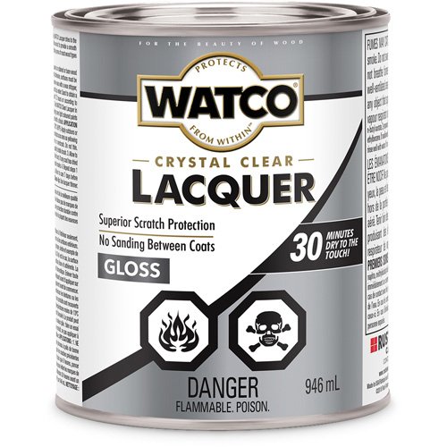 Laque pour bois Watco, 946 ml, Transparent, Brillant Solutions industrielles ALPHA