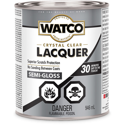 Watco&reg; Lacquer Wood Finish, 946 ml, Clear, Semi-Gloss Solutions industrielles ALPHA