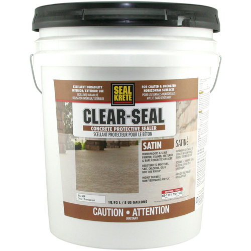 Seal-Krete&reg; Protective Sealer, 18.93 L, Water-Based, Satin, Clear Solutions industrielles ALPHA