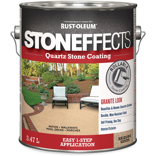 Rev&ecirc;tement &agrave; base de pierre de quartz Stoneffects, 3,78 L, &agrave; l'eau, Textur&eacute;, Beige Solutions industrielles ALPHA