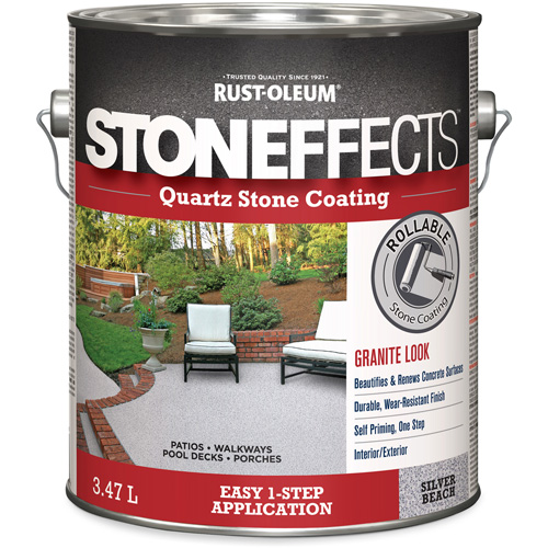 Stoneffects Quartz Stone Coating, 3.78 L, Water-Based, Textured, Grey Solutions industrielles ALPHA
