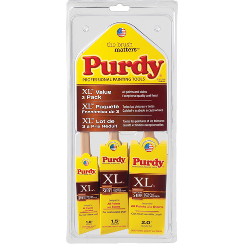 XL Paint Brush Multi-Pack, Poly/Nylon, Wood Handle Solutions industrielles ALPHA