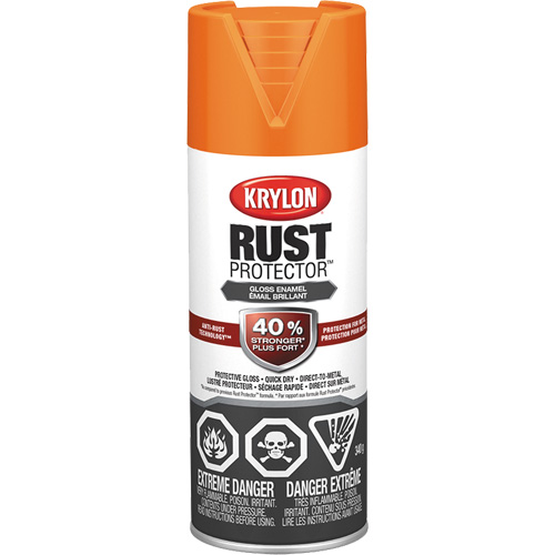 Rust Protector&reg; Enamel Paint, Orange, Gloss, 12 oz., Aerosol Can Solutions industrielles ALPHA