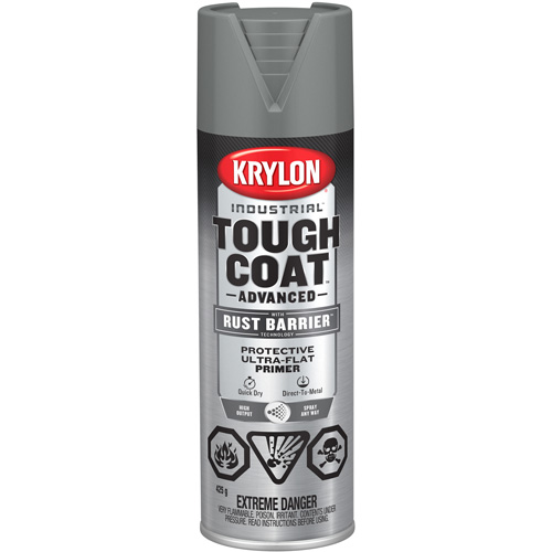 Peinture Tough Coat avec technologie Rust Barrier, Appr&ecirc;t gris, Ultra-mat, 425 g, Canette a&eacute;rosol Solutions industrielles ALPHA