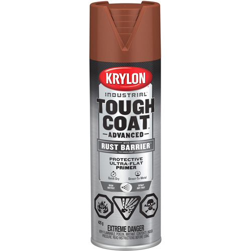 Peinture Tough Coat avec technologie Rust Barrier, Appr&ecirc;t oxyde rouge, Ultra-mat, 425 g, Canette a&eacute;rosol Solutions industrielles ALPHA