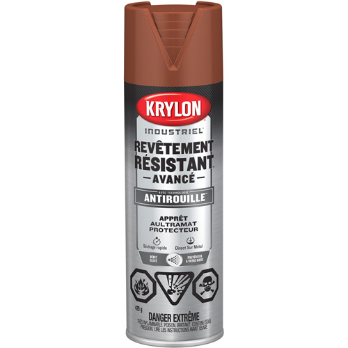 Peinture Tough Coat avec technologie Rust Barrier, Appr&ecirc;t oxyde rouge, Ultra-mat, 425 g, Canette a&eacute;rosol Solutions industrielles ALPHA