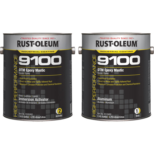 9100 System DTM Epoxy Mastic Base & Activator Kit, Aluminum, Gallon Solutions industrielles ALPHA