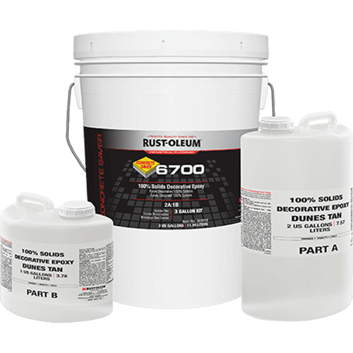 &eacute;poxy d&eacute;coratif 100 % de solides 6700, 3 gal., &eacute;poxy, Tr&egrave;s brillant, Beige Solutions industrielles ALPHA