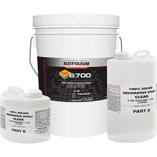 6700 100% Solids Decorative Epoxy, 3 gal., Epoxy-Based, High-Gloss, Clear Solutions industrielles ALPHA