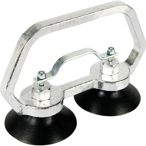 Appareils &agrave; ventouses - Ventouse double industrielle, 30 lb Capacit&eacute;, 3", Barre &agrave; tirer, 7" Longueur de la manche Solutions industrielles ALPHA