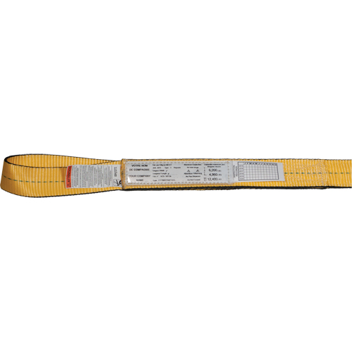 Nylon Slings, Double Ply, Double Eye, Type 3, 2" W x 3' L, 6200 lbs. Vertical Load Limit Solutions industrielles ALPHA