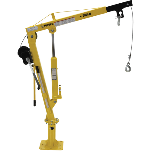 Grue &agrave; fl&egrave;che pour camion actionn&eacute;e par treuil, Capacit&eacute; de 500 lb (0,25 tonne), Limite de 102' Solutions industrielles ALPHA