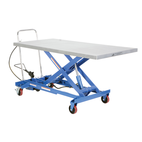 Table &eacute;l&eacute;vatrice &agrave; ciseaux hydraulique pneumatique, Acier, 63" lo x 31-1/2" la, Cap. 1000 lb Solutions industrielles ALPHA