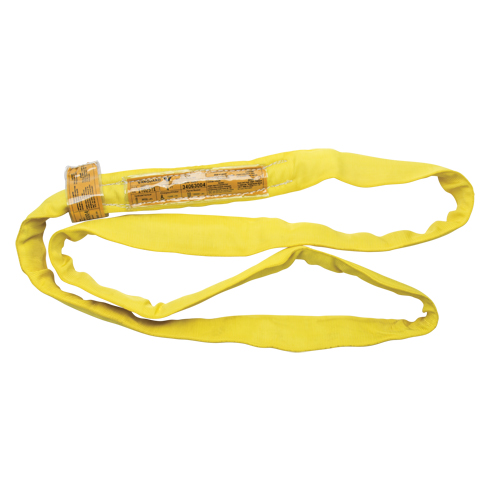 Polyester Round Sling, Yellow, 2-1/2" W x 3' L, 9000 lbs. Vertical Load Solutions industrielles ALPHA