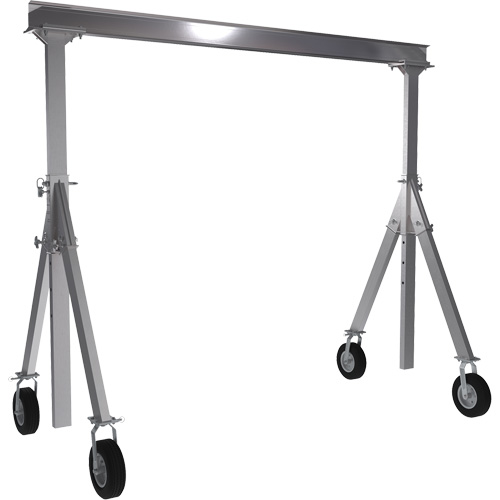 Adjustable Aluminum Gantry Crane, 10' L, 1500 lbs. (0.75 tons) Capacity Solutions industrielles ALPHA