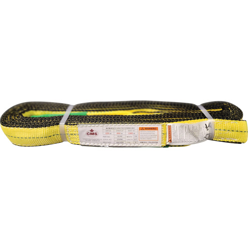 Polyester Web Sling, Double Ply, Twisted Eye, Type 4, 2" W x 20' L, 6400 lbs. Vertical Cap. Solutions industrielles ALPHA