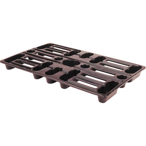 Plastic Pallets, 4-Way Entry, 24" L x 15" W x 1-1/2" H Solutions industrielles ALPHA