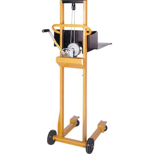 Empileur &agrave; plateforme Easy-Lift, M&eacute;canisme Treuil manuel, Capacit&eacute; de 500 lb, Levage max de 52" Solutions industrielles ALPHA