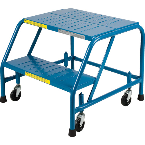 CSA-Certified Rolling Step Ladder, 2 Steps, 22" Step Width, 19" Platform Height, Steel Solutions industrielles ALPHA