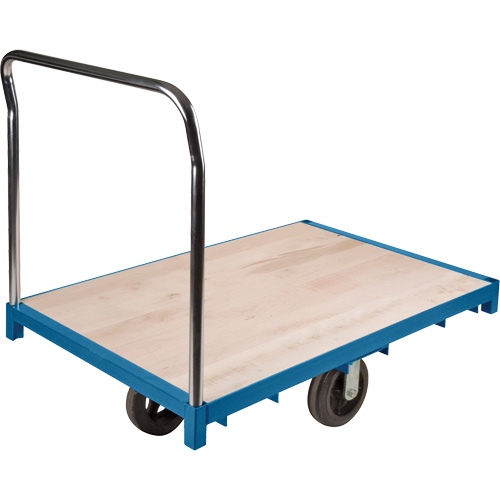 Heavy-Duty Platform Truck, 48" L x 24" W, 2000 lbs. Capacity, Rubber Casters Solutions industrielles ALPHA