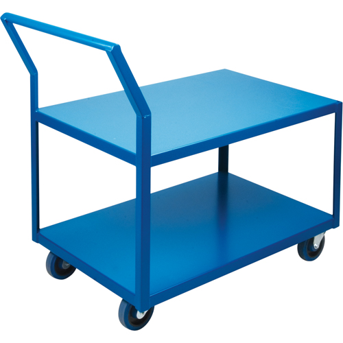 Chariots Surbaiss&eacute;s Robustes, 2 niveaux, 18" la x 30" p x 40" h, 1200 lb Cap Solutions industrielles ALPHA
