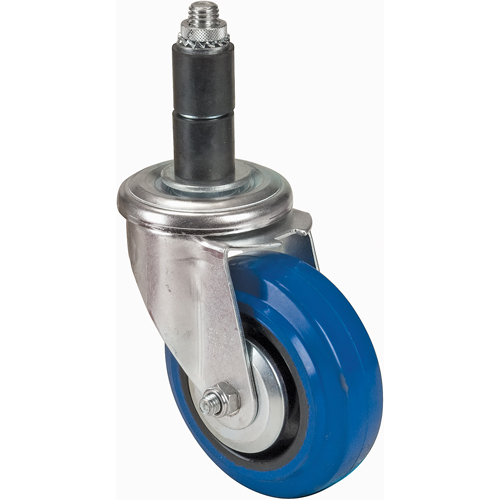 Roulette en caoutchouc &agrave; tige, Pivotant, Diam&egrave;tre 4" (101,6 mm) Solutions industrielles ALPHA