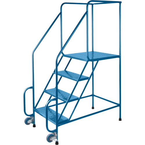 &eacute;chelles Tilt-N-Roll, Acier, 4 marches, Largeur 22", 24" p x 38" h marche pali&egrave;re Solutions industrielles ALPHA