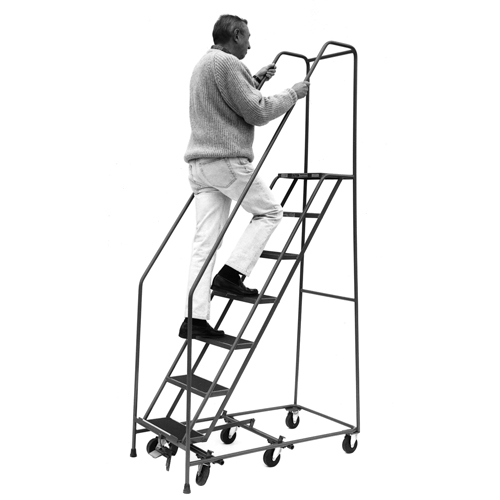 All Directional Ladders, 6 Steps, 16" Step Width, 60" Platform Height, Steel Solutions industrielles ALPHA