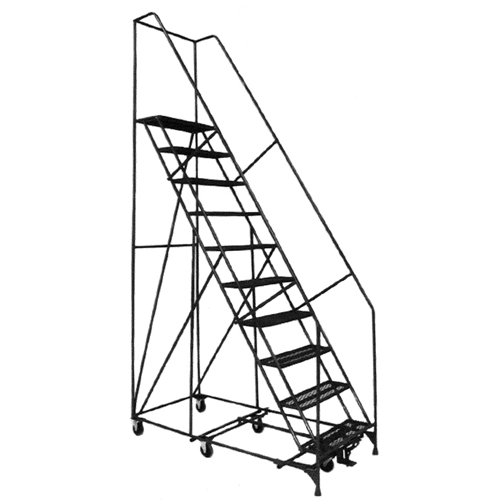 All Directional Ladders, 12 Steps, 24" Step Width, 120" Platform Height, Steel Solutions industrielles ALPHA