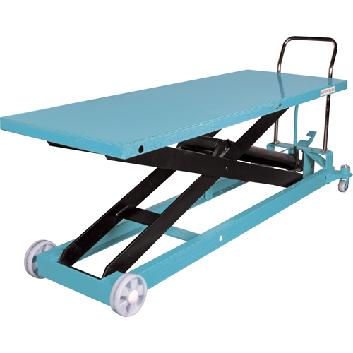 Heavy-Duty Hydraulic Scissor Lift Table, 80-1/8" L x 29-1/2" W, Steel, 2200 lbs. Capacity Solutions industrielles ALPHA