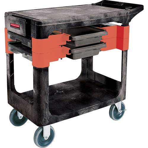 Maintenance Tool Cart, 2 Drawers, 38" L x 19-1/4" W x 33-3/8" H, Black Solutions industrielles ALPHA