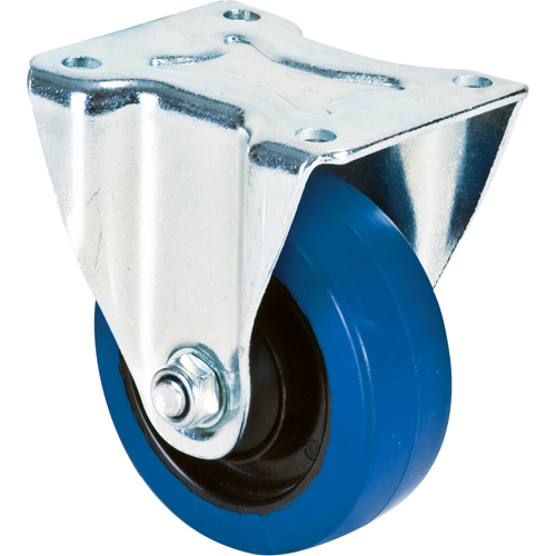 Blue Caster, Rigid, 4" (101.6 mm), Rubber, 350 lbs. (158.8 kg.) Solutions industrielles ALPHA
