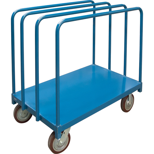 Chariot robuste pour transport de panneaux avec rails &agrave; palier unique, 48" x 30" x 45", Capacit&eacute; 2500 lb Solutions industrielles ALPHA