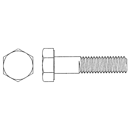 Capuchon vis &agrave; t&ecirc;te hexagonale, 1/4" dia., 2-3/4" lo, Zinc Cr+3/Zingu&eacute;, Cors&eacute;, Grade 5 Solutions industrielles ALPHA