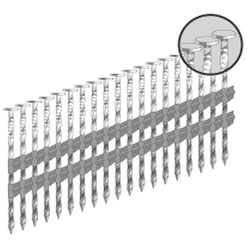 21° Strip Nails - Plastic Collated Solutions industrielles ALPHA