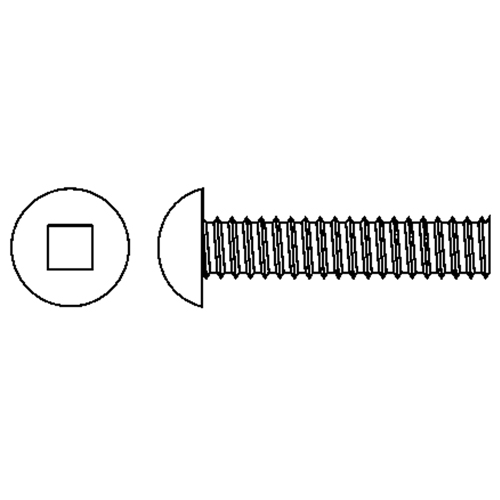 Vis m&eacute;caniques &agrave; t&ecirc;te ronde, #6-32 x 3" lo, Zingu&eacute; Solutions industrielles ALPHA